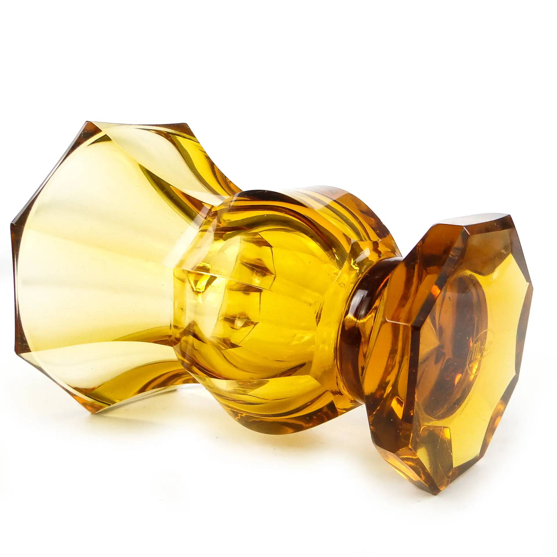 Art Deco vase, crystal, Moser, Czechoslovakia, 1930s