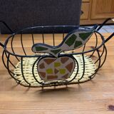 Apple decorative wicker iron basket 🍎
