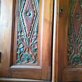 Indonesian cabinet in carved and painted exotic wood