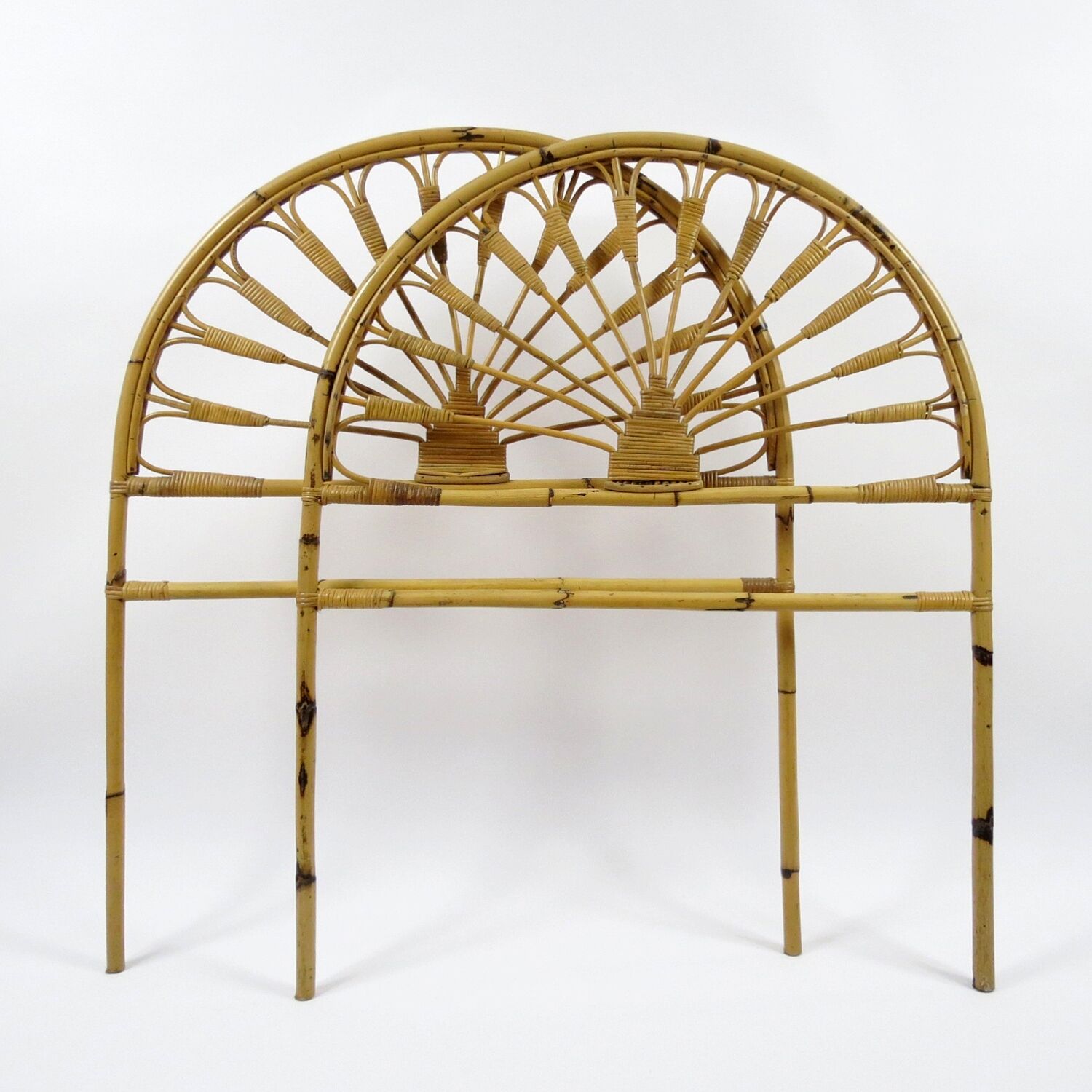 Set of 2 bamboo headboards, 1970s