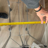 Folding dessert table in acrylic on wheels