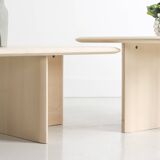 Square coffee table duo in Sycamore Maple