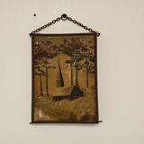 Miroir vintage 1920 triptyque de barbier