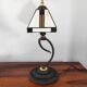 Paire de lampes vintage métal et verre