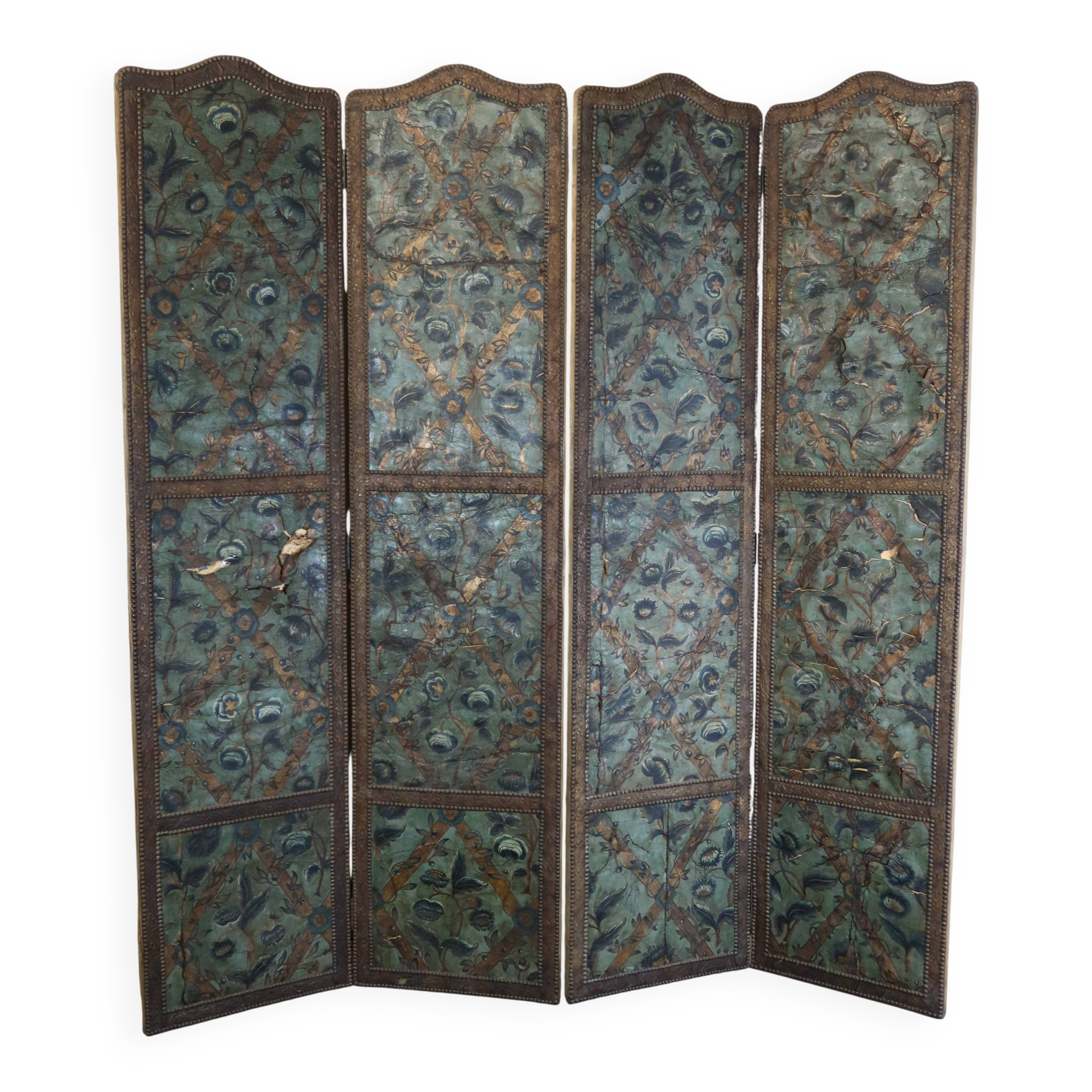 17th century Cordoba leather screen