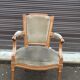 Salon de style Louis XVI en bois doré et velours
