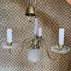 Lustre en verre et laiton