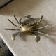 Vintage brass crab ashtray