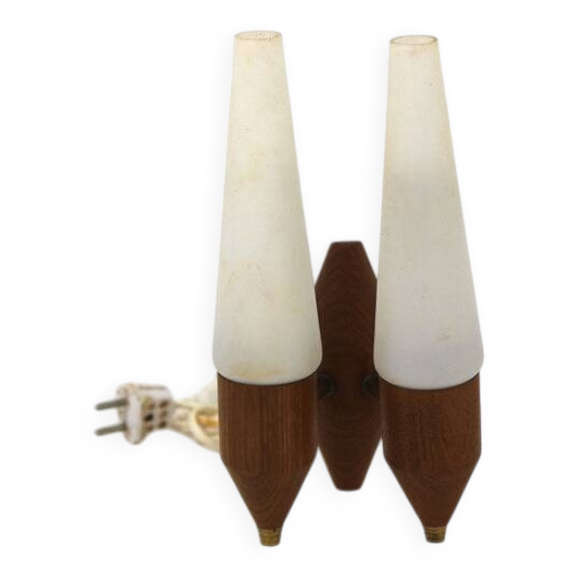 Scandinavian teak wall lamp, Sweden, 1950