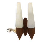 Scandinavian teak wall lamp, Sweden, 1950