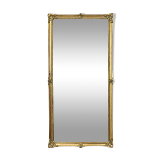 French Wall Mirror Hall Mirror Gold Leaf Gilded Classic Baroque 78cm