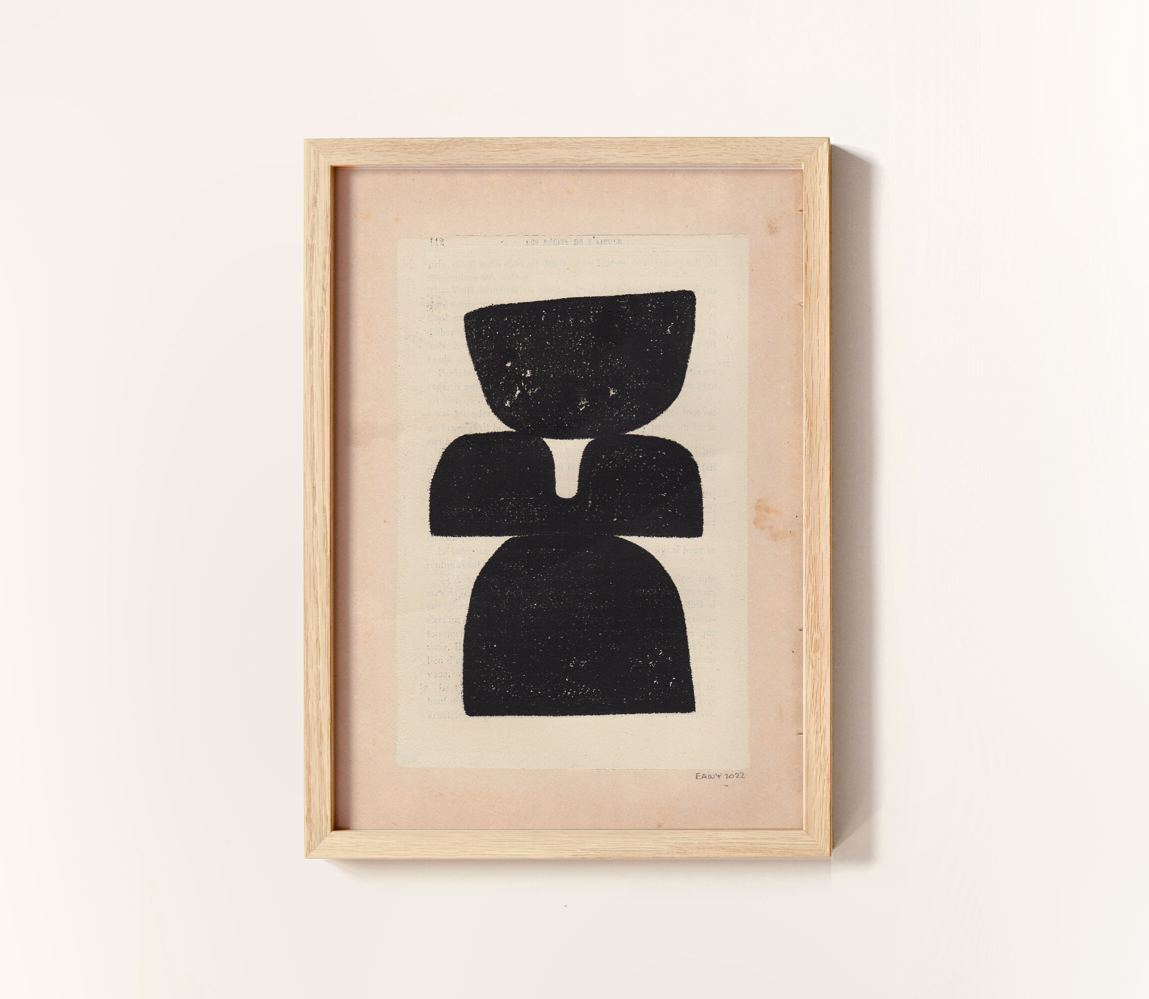 Painting on old paper • M681 • signed eawy