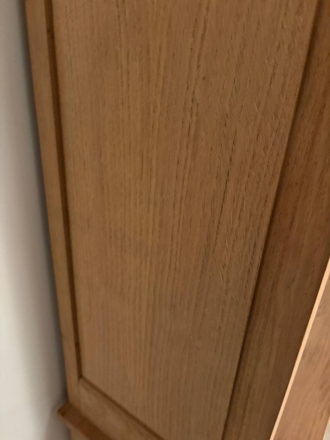 Solid oak library sandblasted