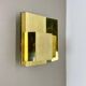 Large brass wall lamp by Vereinigte Werkstätten, 1980s