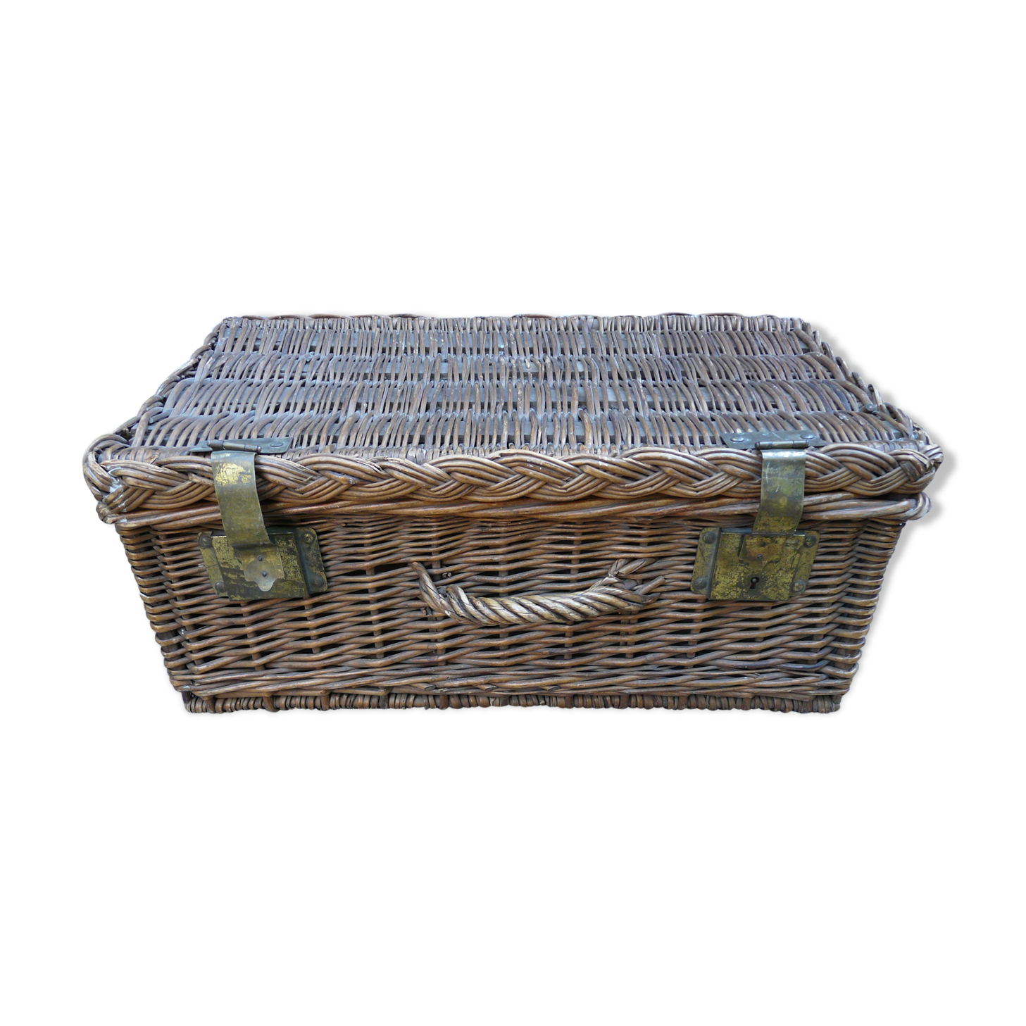 Old suitcase wicker