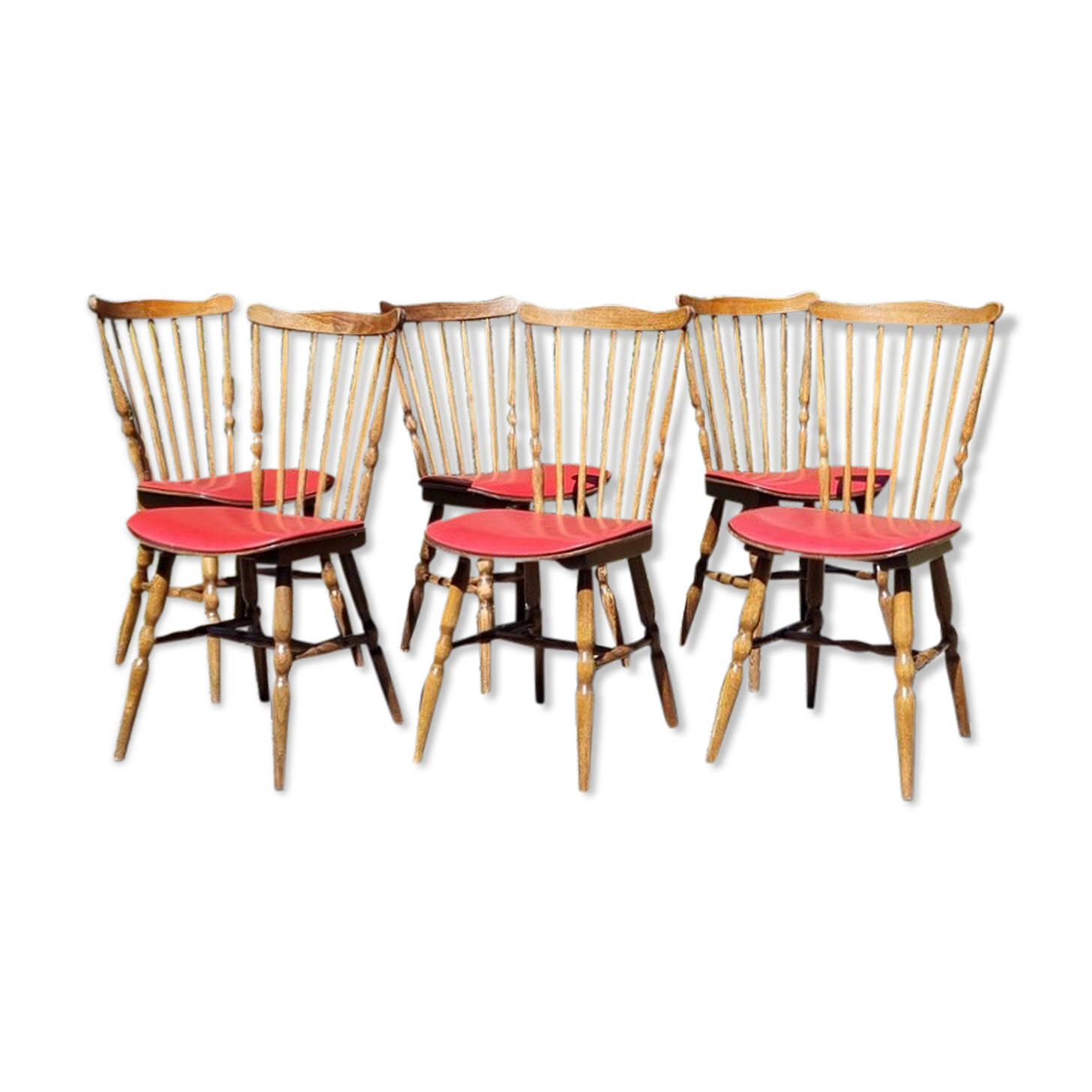 bistrot vintage no tacoma Baumann Suite 6 chaises bistrot BAUMANN "Boston" années 70 