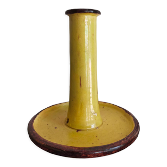 Ceramic candlestick candle holder signed Etienne Noël Dieulefit France