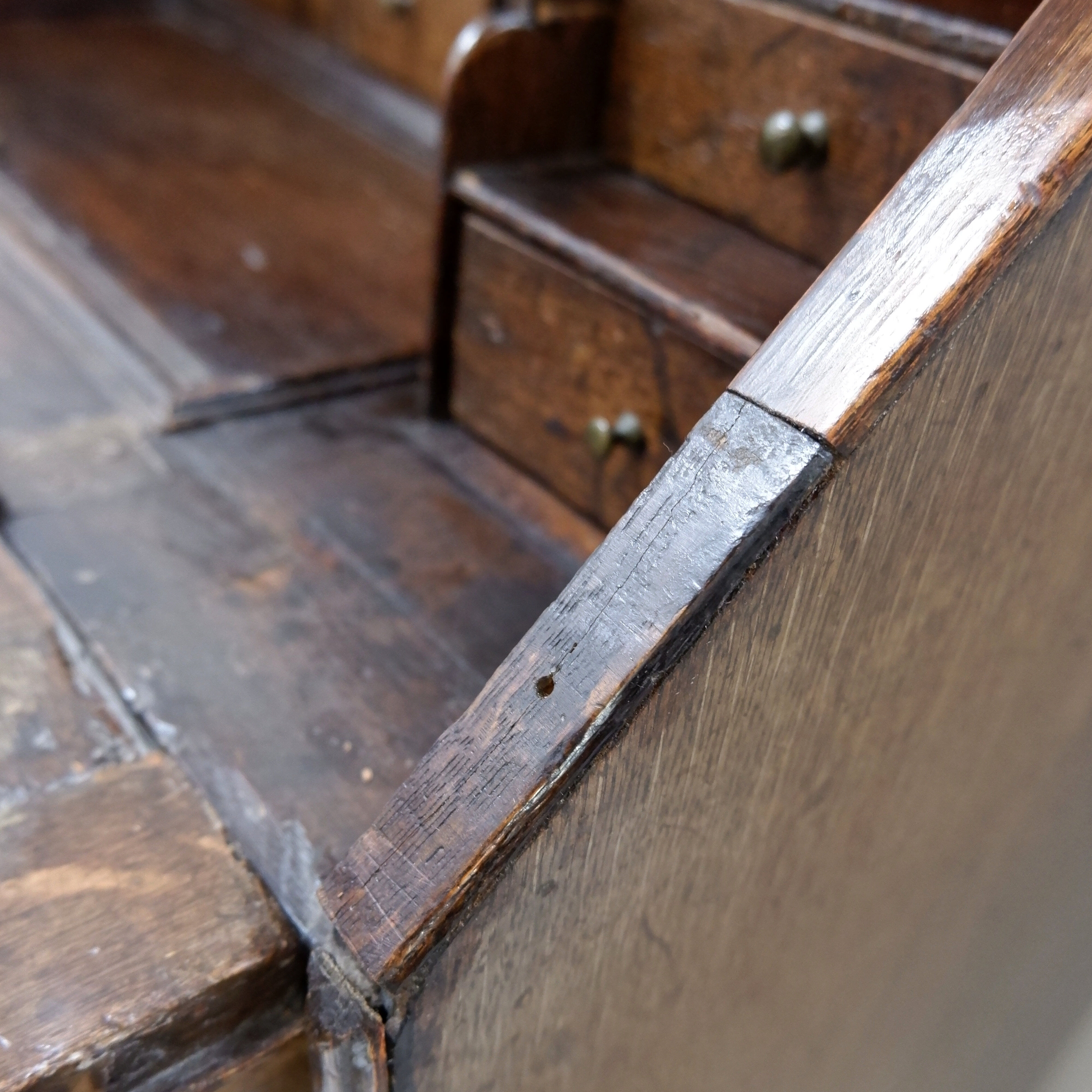 Antique English secretary desk, 18th century