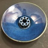 Pique fleur en grès bleu de Taizé