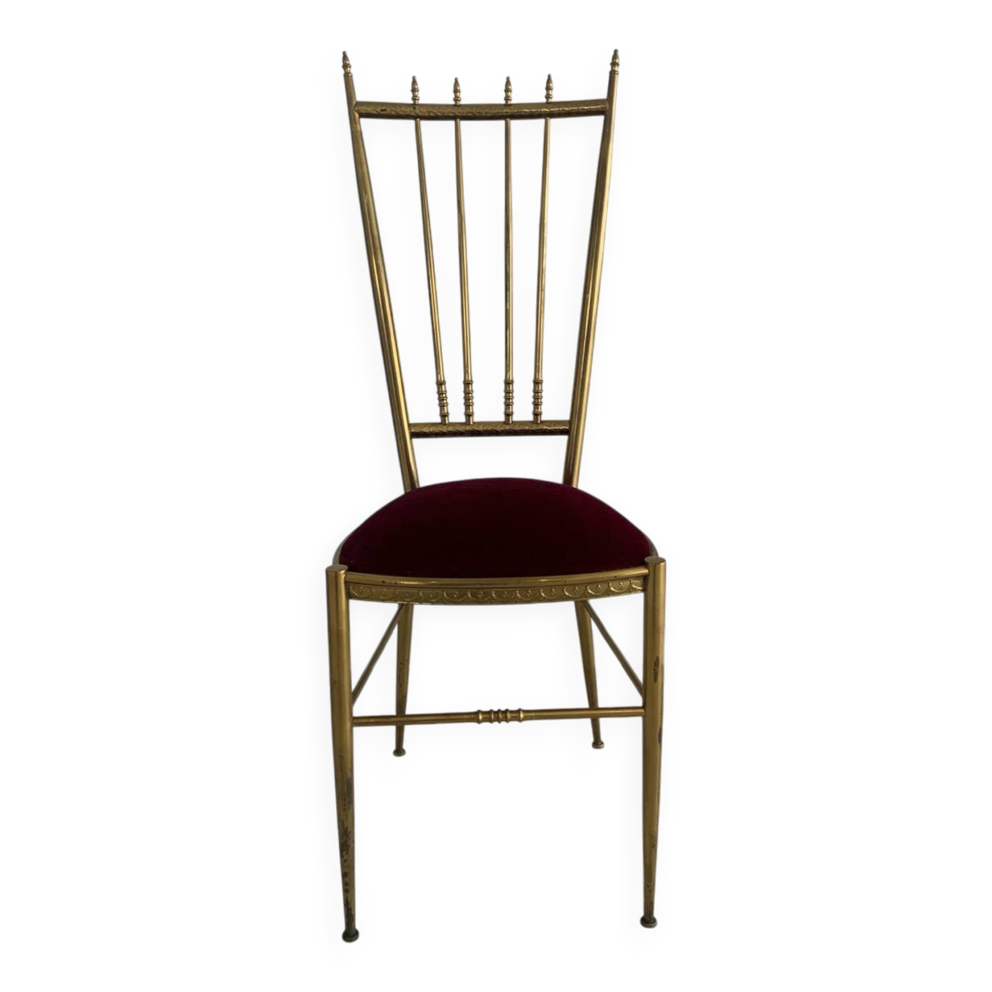 Vintage Chiavari Velvet Chair Circa 1960 Italy