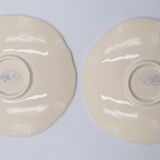 2 luncheon cups off-white earthenware Lunéville décor relief France