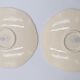 2 tasses à déjeuner faïence blanc cassé Lunéville décor relief France