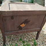 Louis xv style marble top marquetry chest of drawers