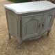 Louis XV style sideboard in cherry wood, revamped with Versailles parquet flooring