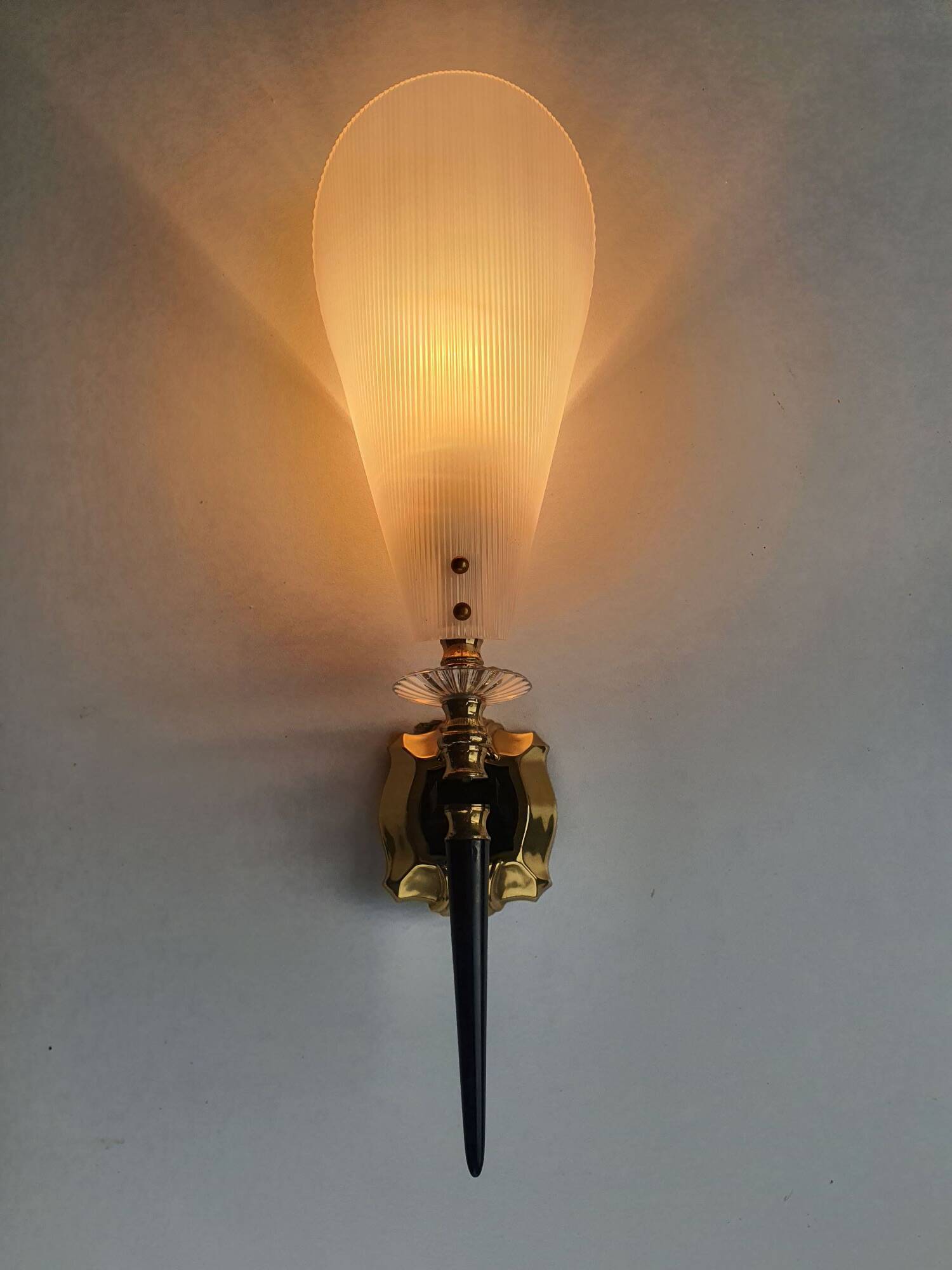 Pair of 50s rockabilly torch wall lights