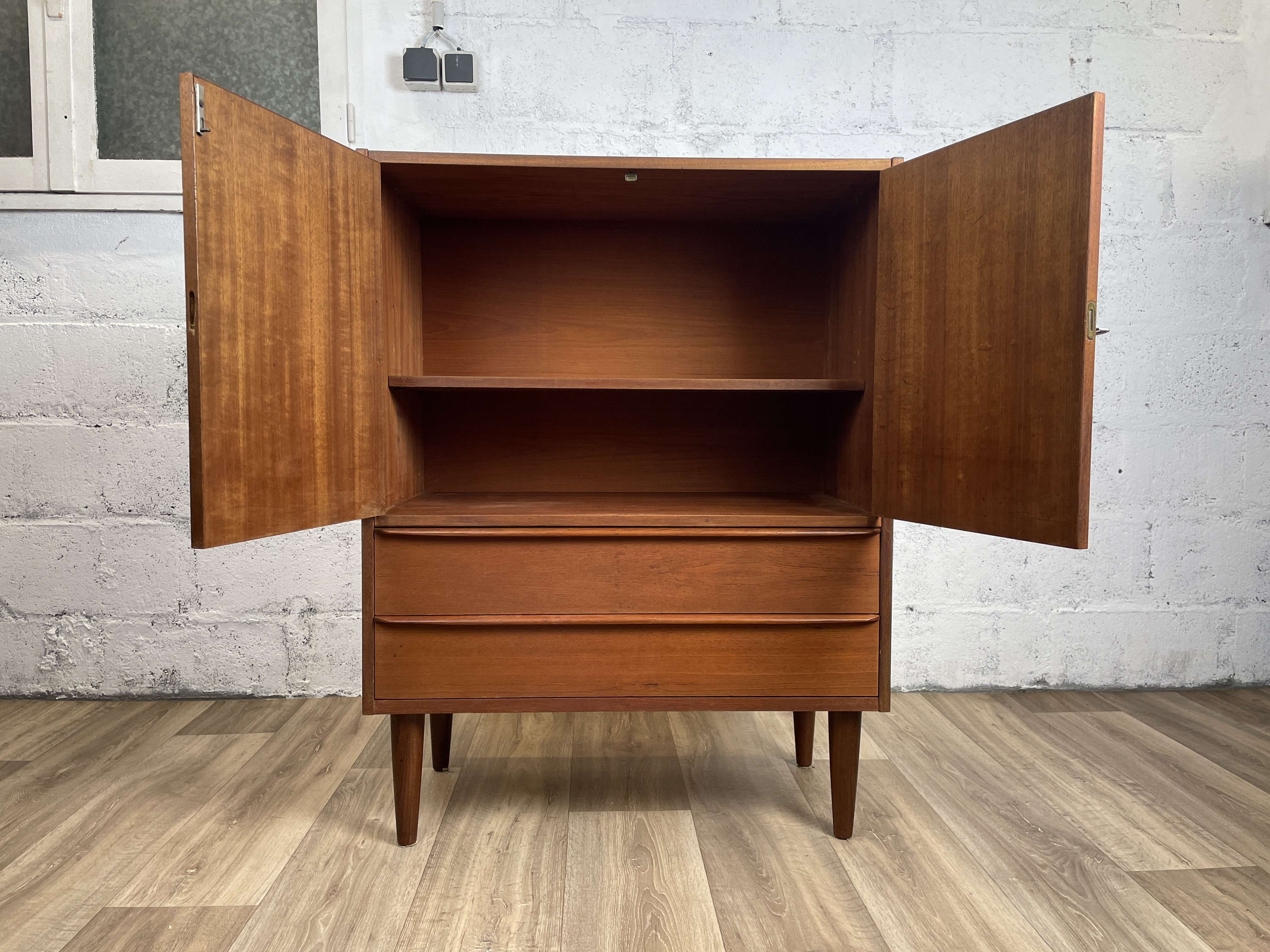 Vintage Scandinavian teak sideboard, 60s