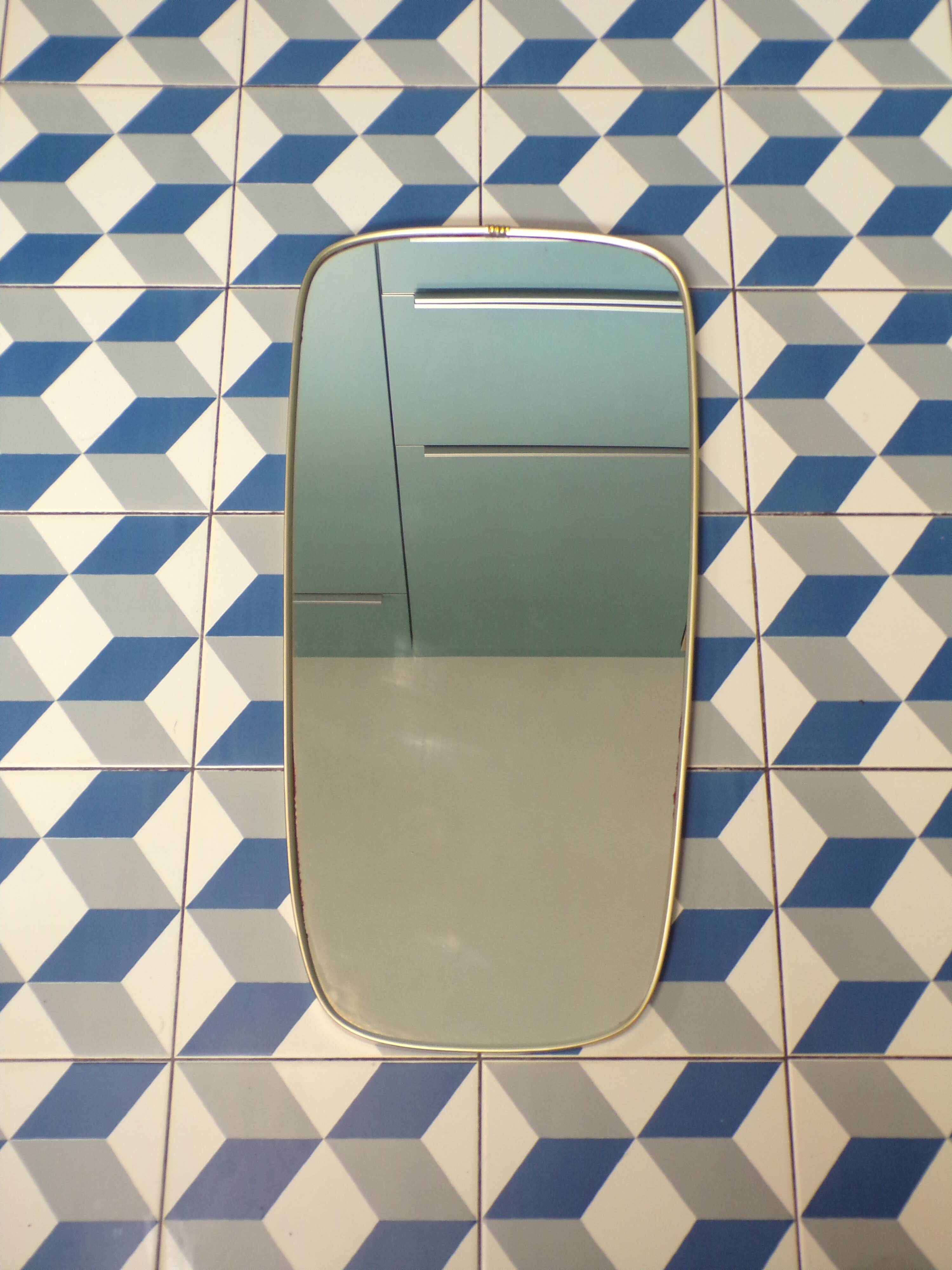 Vintage free-form mirror 31X64.5cm