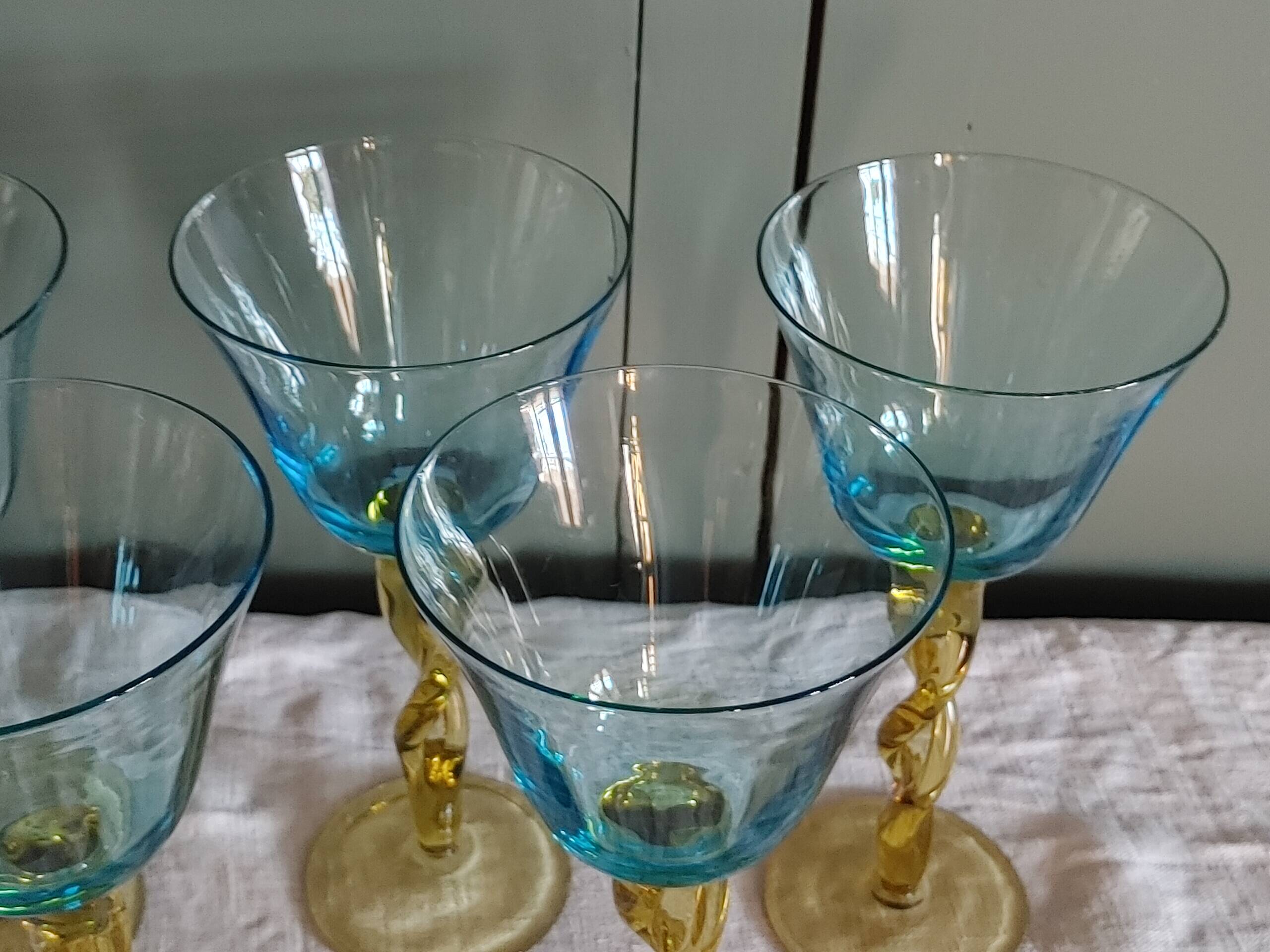 5 Large glasses, purchased in Murano in 1992