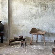 Petit banc bas asiatique en teck ancien upcyclé H:20 l:28 L70