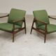 Pair of green GMF 64 armchairs by
Edmund Homa, Poland, 1960s
