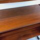 Vintage teak and metal shelf bookcase from the 60s