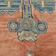 Salmon & Navy Blue Vintage Persian Rug, 131x218 Cm