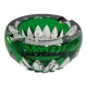 Baccarat green cut crystal ashtray, France, 20th century