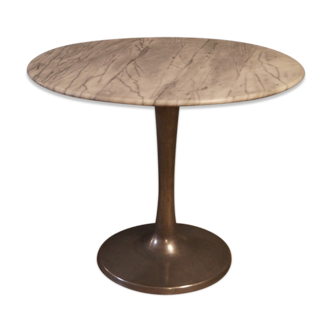 Table piétement tulipe en marbre design 1960
