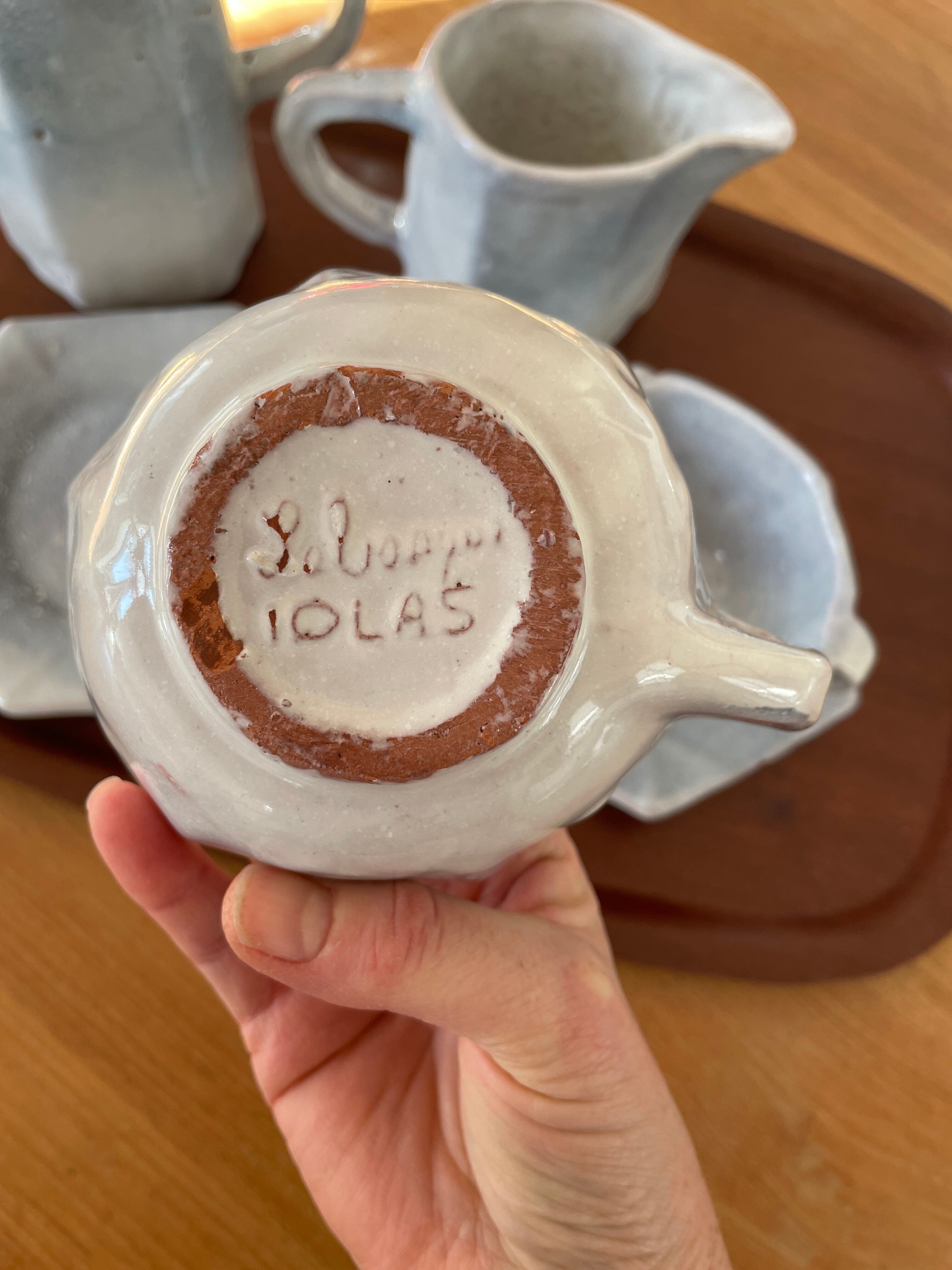 Vintage ceramic coffee service Idlas "felucca"