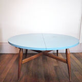 Scandinavian coffee table"smørrebrød" blue, 1960