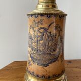 Ceramic and copper oil lamp