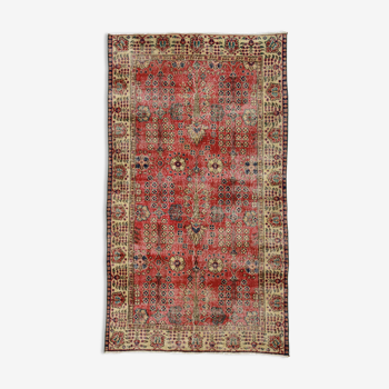 Anatolian handmade vintage rug 196 cm x 116 cm