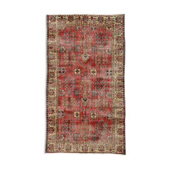Anatolian handmade vintage rug 196 cm x 116 cm