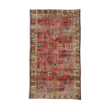 Anatolian handmade vintage rug 196 cm x 116 cm