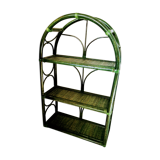 Green rattan shelf