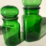 Green apothecary pots