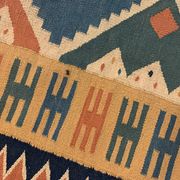 Vintage persian qashqai kilim area rug, hand made oriental flat woven rug- 204x296cm