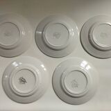 9 dessert plates Hamage & Moulin des Loups, Etoile bleu model