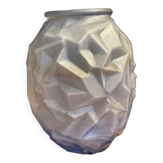Blue glass vase