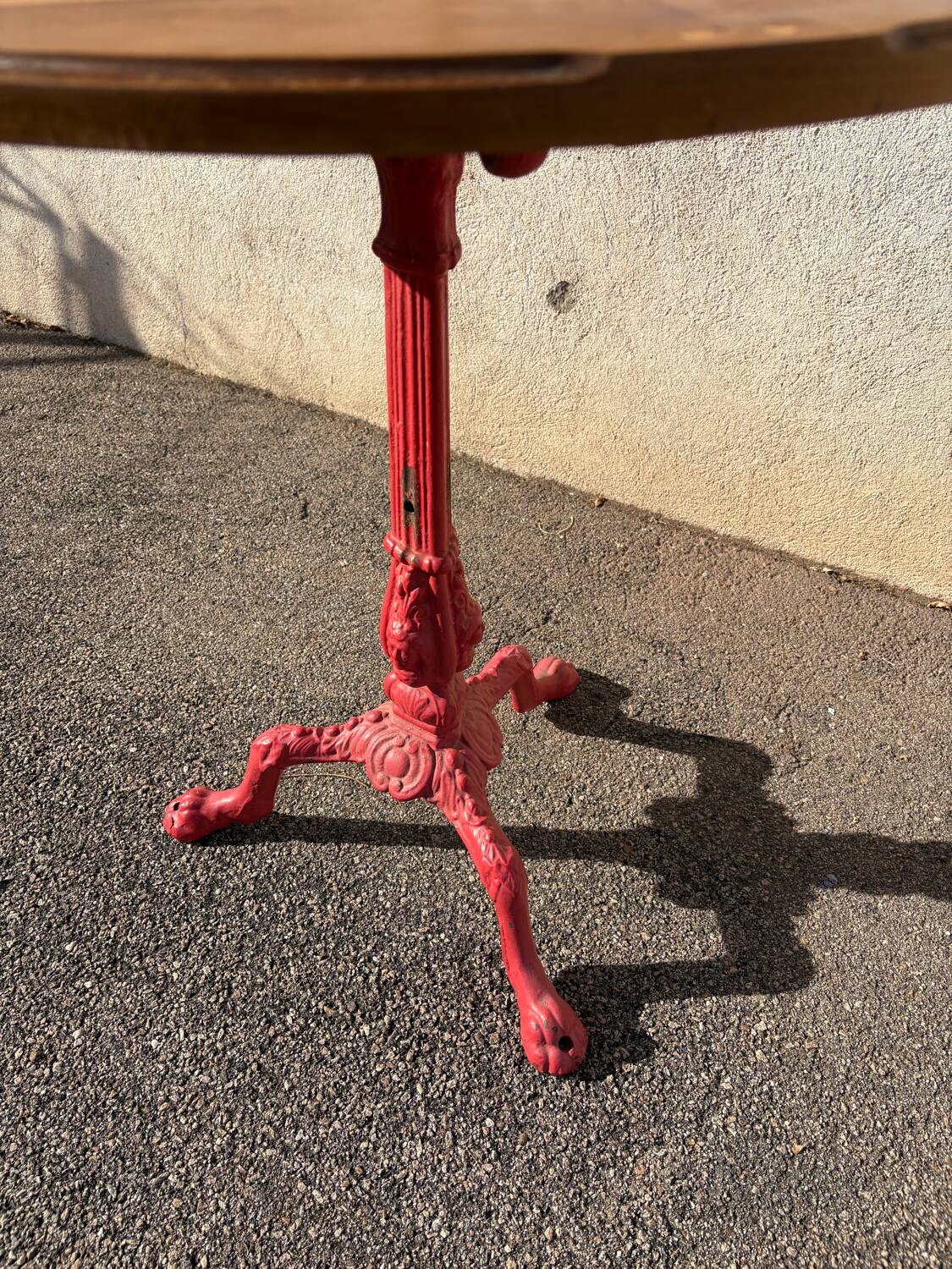 19th century cast iron bistro pedestal table